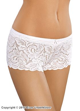 Romantische Boyshort-Höschen, Spitze, Blumen